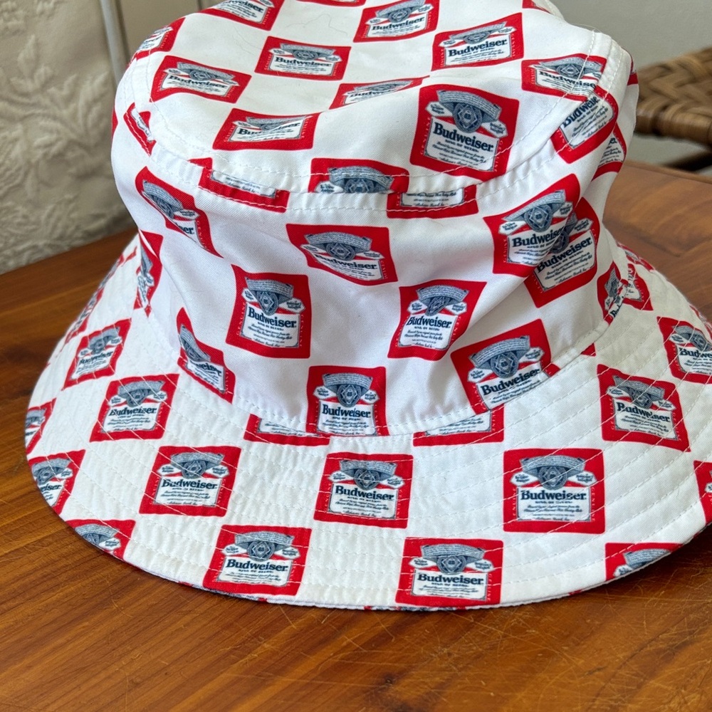 Budweiser Red and White Bucket Hat